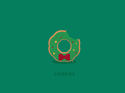Holidays - Cookies christmas cookies holidays illustration series vector visual pun wreath