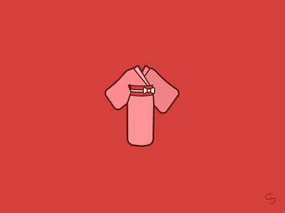 Cute Japan - Day 3, Kimonos cute design doodle of the day icon illustration japan kimono minimal pink pretty in pink travel vector