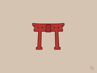 Cute Japan - Day 4, Torii Gate beppu cute design doodle of the day icon illustration japan minimal shrine torii gate travel vector