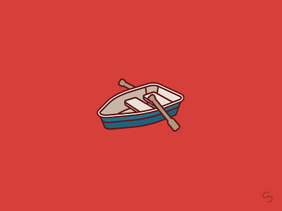 Day 6 in Japan: Boating in the Takachiho Gorge boat cute design doodle of the day icon illustration japan minimal row boat takachiho travel vector