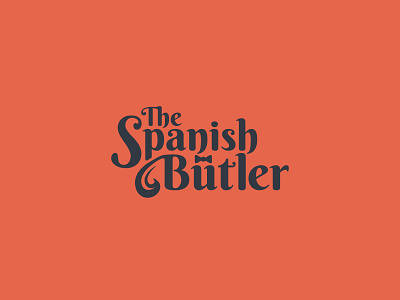 The Spanish Butler - Word Mark bow tie butler curves friendly hand lettering latin spanish spanish butler