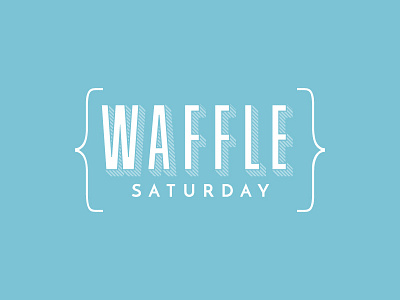 Waffle Saturday Logo blog food logo modern parenthesis saturday vector vintage waffle