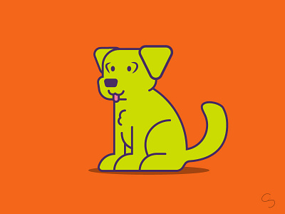 Pup colorful cute dog happy illustration npr playful project vector