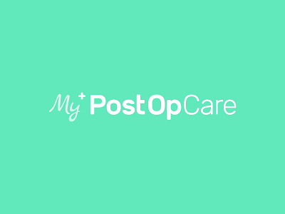 My PostOp Care Logo (final) app branding care cross health logo medical plus post op startup
