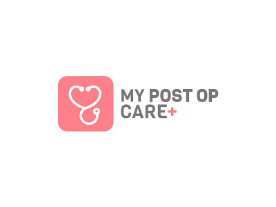My PostOp Care (alt proposed logo) branding care cross health logo medical plus post op startup