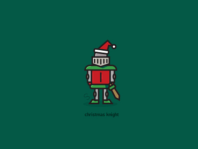 Merry Christmas (k)night character christmas design holiday illustration knight merry night pun sword vector