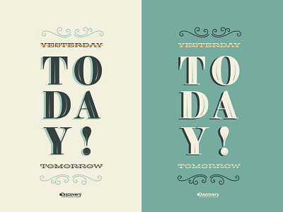 Typography Posters - Today discovery motivational poster retro today todo tomorrow typography vector vintage yesterday