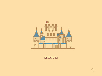 Alcazar de Segovia adventure alcazar architecture castle disney espana illustration minimal segovia spain travel vector