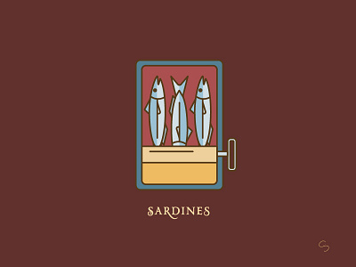 Spanish Sardines adventure can espana fish food illustration minimal santander sardines spain travel vector