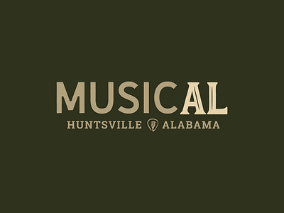 MusicAL alabama huntsville listen local minimal music musical musician pun typography vector wordplay