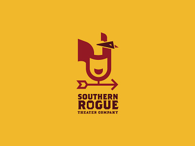 Southern Rogue - unused concept animal branding cheerful chicken cute design happy hidden illustration logo mask minimal negative space rogue southern theater typography vector weather vane