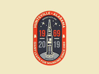 Apollo 11 - Unused concept 3 50th anniversary apollo apollo 11 branding design huntsville icon illustration logo minimal nasa rocket city rockets saturn 5 travel vector