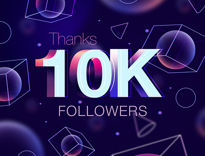 "Thanks, 10K followers" for Instagram cryptocurrency account. branding congratulation crypto cryptocurrency design followers grunge illustration noise social vector