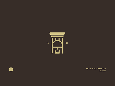 Logo for a Lawyer architechture branding design flat flat design icon initials logo minimal minimalism modern monogram roman traditional