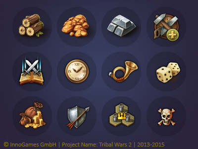 Tribal Wars 2 Icons game icon icons medieval tribal wars ui art video game