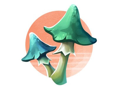 Mushrooms fungus icon illustration mushroom