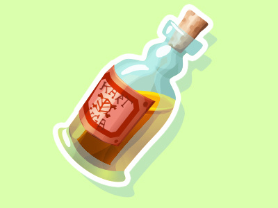 Bottle of rum alcohol bottle fluid icon kartuga rum schnaps sticker
