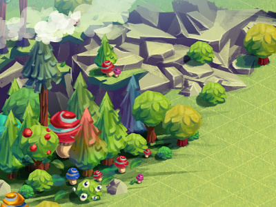 Game Environment Concept environment fantasy forest game landscape mobile tree