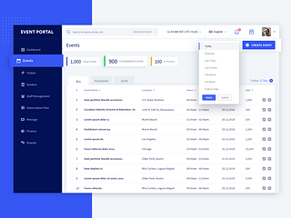 Event Management System by Nishant sharma for illuminz on Dribbble