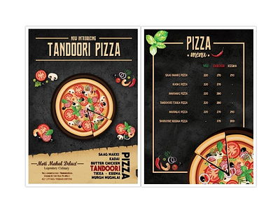 Pizza Menu art design food and beverage graphic design menu card photoshop pizza