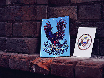 Herbariy / United States amerika eagle further up graphic herbariy illustration ivan belikov united states usa