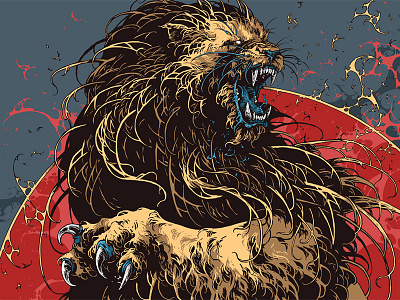 Impericon Festivals 2018 beast creature further up graphic illustration impericon impericon festival ivan belikov lion