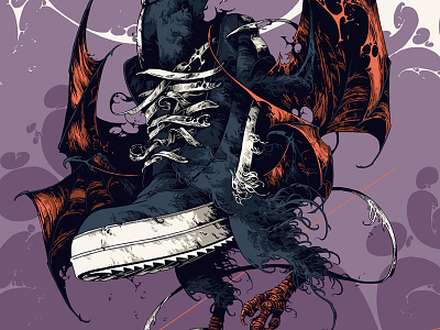 Geobasket drkshdw further up geobasket graphic graphic art illustration ivan belikov photoshop rick owens sneaker sneakerbeasts wacom