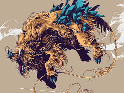 MMXIX 2019 art beast boar creature drawing fur further up graphic illustration ipad pro ivan belikov mmxix pig procreate