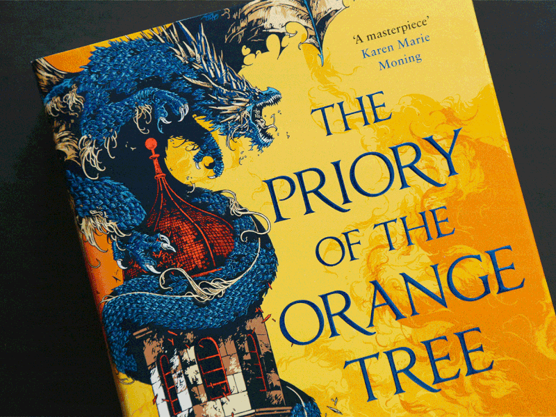 The Priory of the Orange Tree bloomsbury book cover cover creatures dragons drawing further up graphic illustration ivan belikov theprioryoftheorangetree