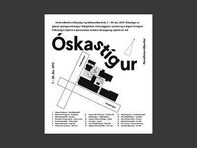 Óskastígur gallery map poster show