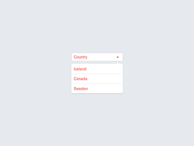 Dropdown down drop dropdown red ui