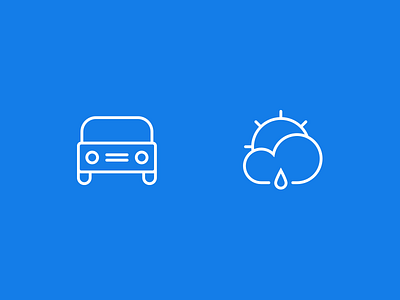 Icons car cloud icon icons rain sun weather