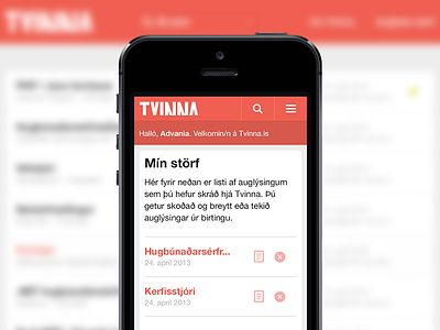 New Tvinna board job jobs mobile responsive tvinna