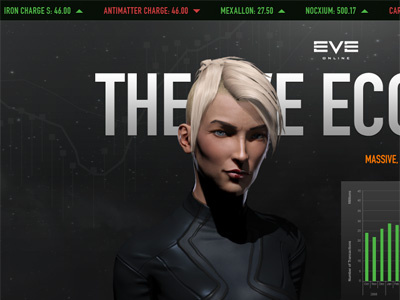 The EVE Economy @font face ccp dark eve scrolling space web website