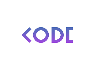 kode blue bracket brackets code coding gradient logo purple