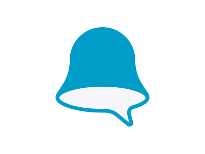 Bell Chat bell blue bubble chat communication logo speech