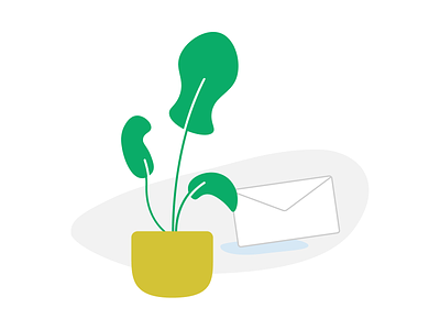 Plant Email app illustration mail plant vegan