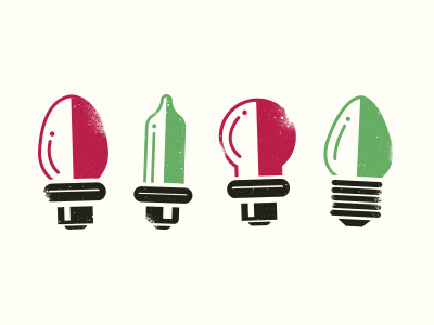 Bulbs. christmas corey reifinger icons illustration lights vector