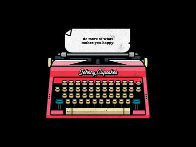 Typewriter. branding corey reifinger illustration johnny cupcakes typewriter vector