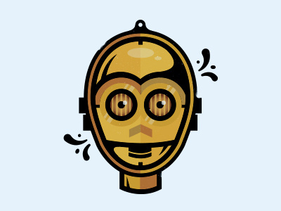 C3PO. c3po corey reifinger droid illustration robots star wars vector