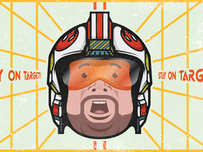 Stay On Target. corey reifinger face graphic design helmet illustration pilot space star wars target vector wallpaper