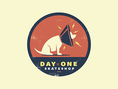 D1. conehead corey reifinger dog emblem illustration lightning logo skateboarding skateshop vector