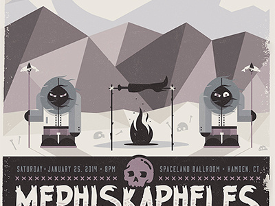 Ska. concert poster corey reifinger devil eskimos evil gig poster graphic design illustration mephiskapheles music rock ska
