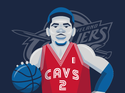 Kyrie. basketball cleveland cavaliers corey reifinger illustration kyrie irving nba sports vector