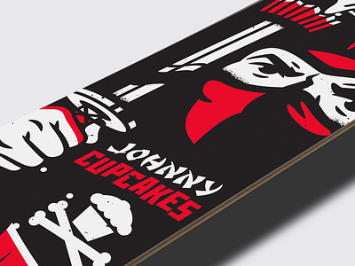 Skate Deck. branding corey reifinger graphic design illustration johnny cupcakes ninja shaolin skate deck skateboard typography vector