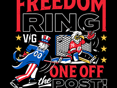 Uncle Sam. branding corey reifinger graphic design hockey illustration type typography uncle sam usa vector violent gentlemen