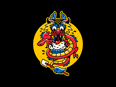Dragon. branding characterdesign corey reifinger dragon illustration johnny cupcakes mascot mulan vector art