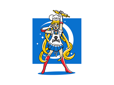 Moon. anime anime girl branding cartoon character graphic design illustration illustrator johnny cupcakes sailor moon vector
