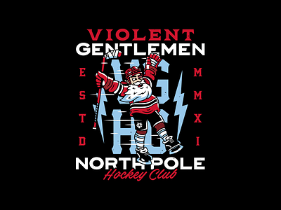 St. Nick. corey reifinger hockey illustration santa santa claus type typography vector violent gentlemen winter