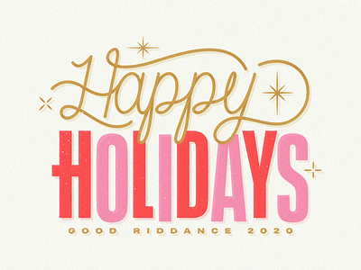 Holidaze. christmas corey reifinger customtype happy holidays illustration johnny cupcakes lettering lettering art monoline script type type design typography